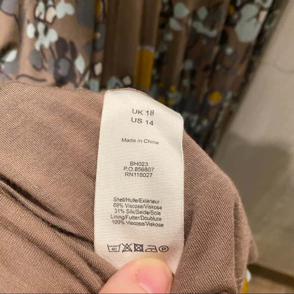 Boden womens Dress Long Sleeve Faux Wrap Size 14 - Picture 5 of 6